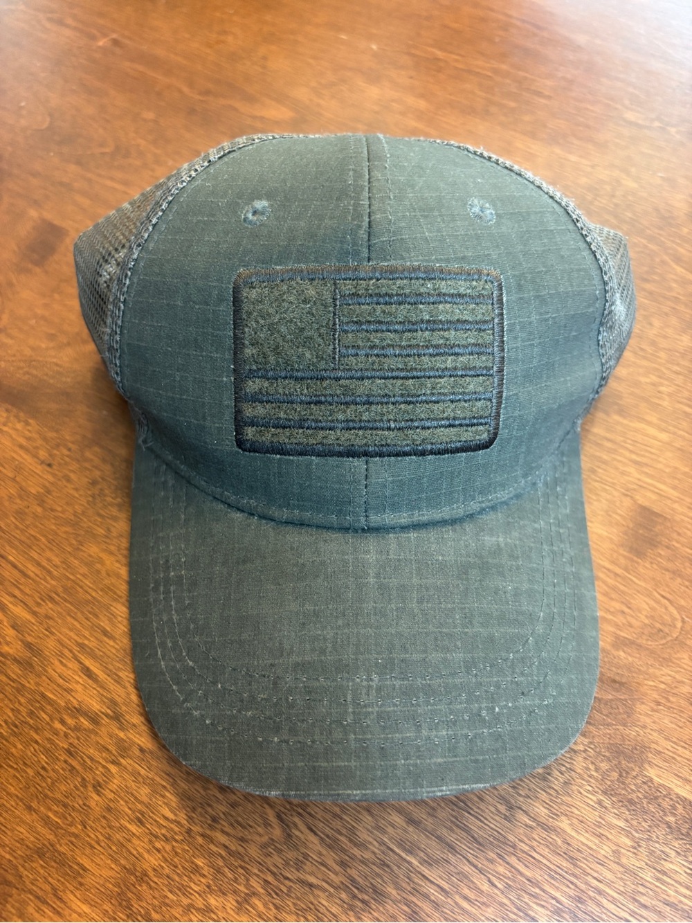 Highland Tactical USA Flag Trucker Cap - Olive